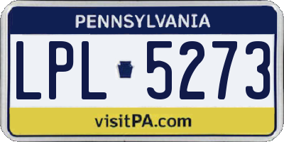 PA license plate LPL5273