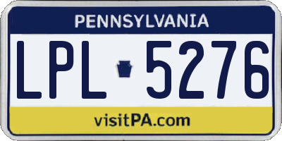 PA license plate LPL5276