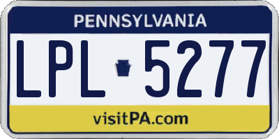 PA license plate LPL5277