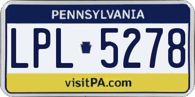 PA license plate LPL5278