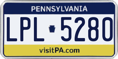 PA license plate LPL5280