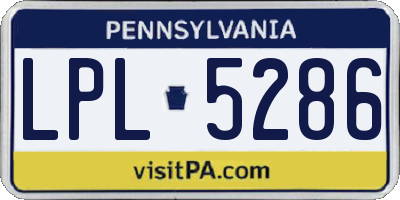 PA license plate LPL5286