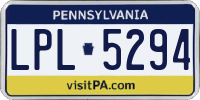 PA license plate LPL5294