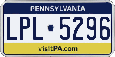 PA license plate LPL5296