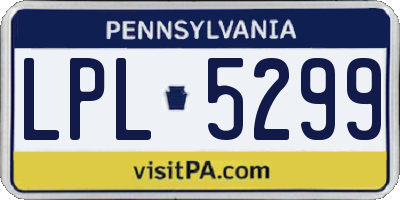 PA license plate LPL5299