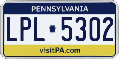 PA license plate LPL5302