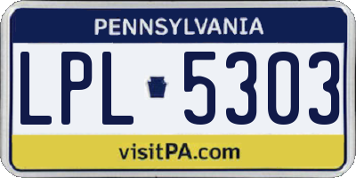 PA license plate LPL5303