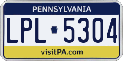 PA license plate LPL5304