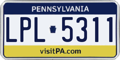 PA license plate LPL5311