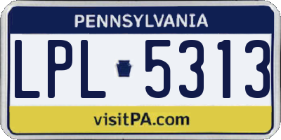 PA license plate LPL5313