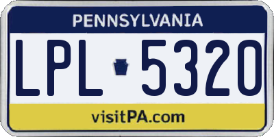 PA license plate LPL5320