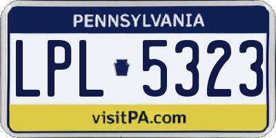 PA license plate LPL5323
