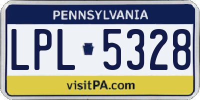 PA license plate LPL5328