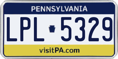 PA license plate LPL5329