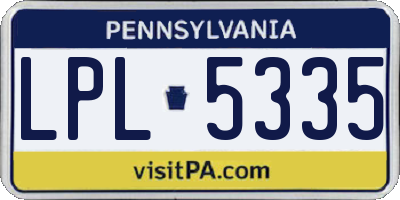 PA license plate LPL5335