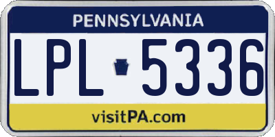 PA license plate LPL5336