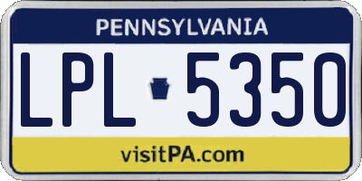 PA license plate LPL5350