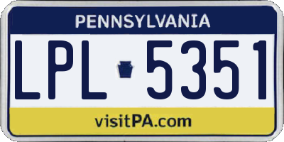 PA license plate LPL5351