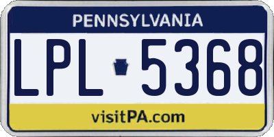 PA license plate LPL5368
