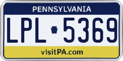 PA license plate LPL5369