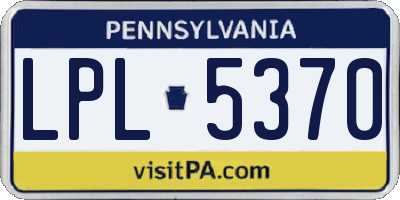 PA license plate LPL5370