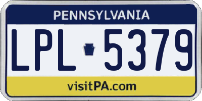 PA license plate LPL5379