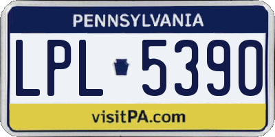 PA license plate LPL5390