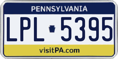 PA license plate LPL5395