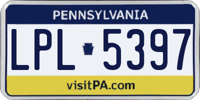 PA license plate LPL5397