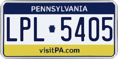 PA license plate LPL5405