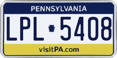 PA license plate LPL5408