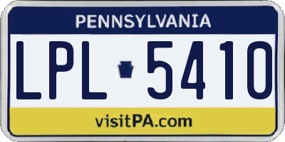 PA license plate LPL5410