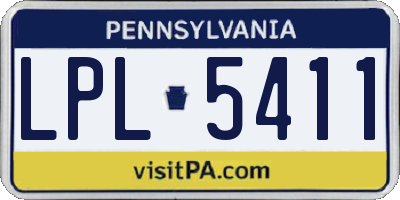 PA license plate LPL5411