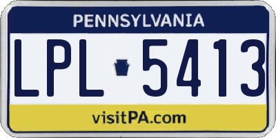 PA license plate LPL5413