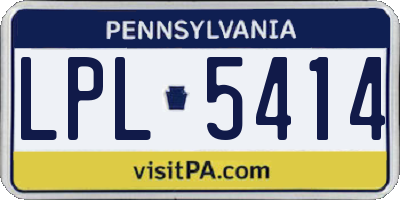 PA license plate LPL5414