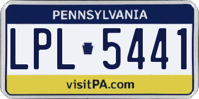 PA license plate LPL5441