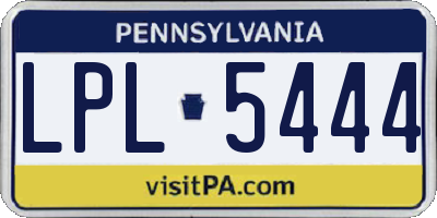 PA license plate LPL5444