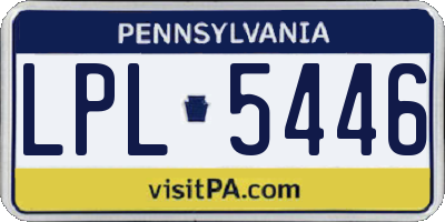 PA license plate LPL5446