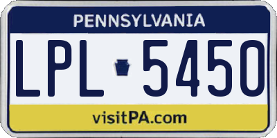 PA license plate LPL5450
