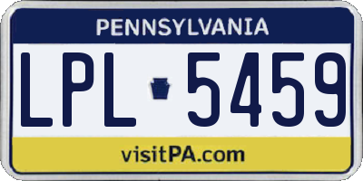 PA license plate LPL5459