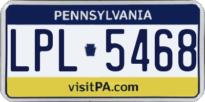 PA license plate LPL5468