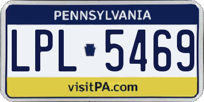 PA license plate LPL5469