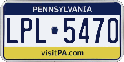 PA license plate LPL5470