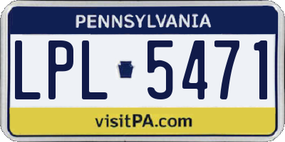 PA license plate LPL5471