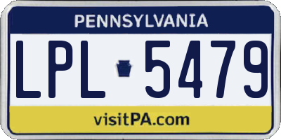 PA license plate LPL5479