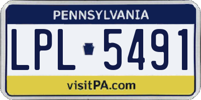 PA license plate LPL5491