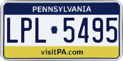 PA license plate LPL5495