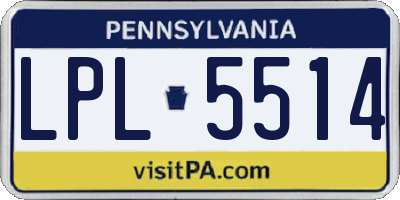 PA license plate LPL5514