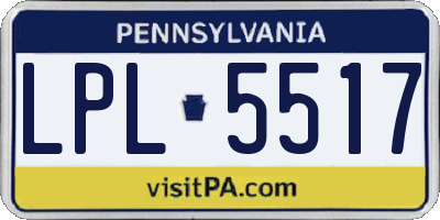 PA license plate LPL5517