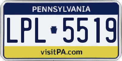PA license plate LPL5519